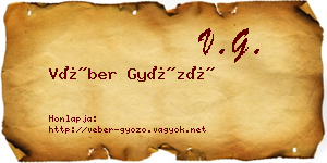 Véber Győző névjegykártya